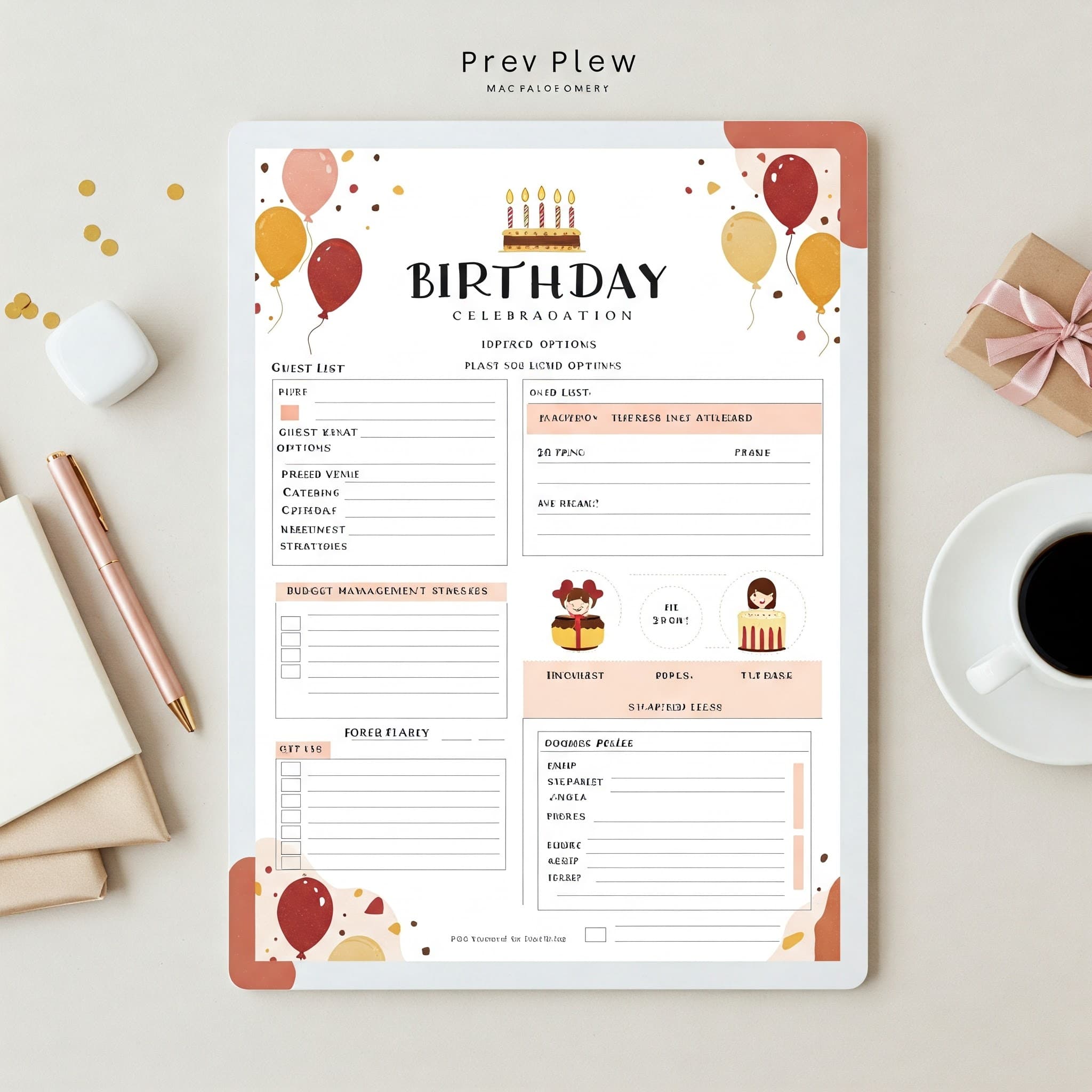 תכנון חגיגת יום הולדת template preview