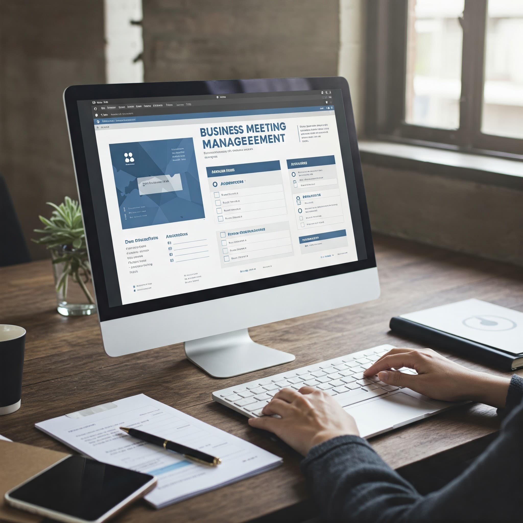 ניהול פגישות עסקיות template preview