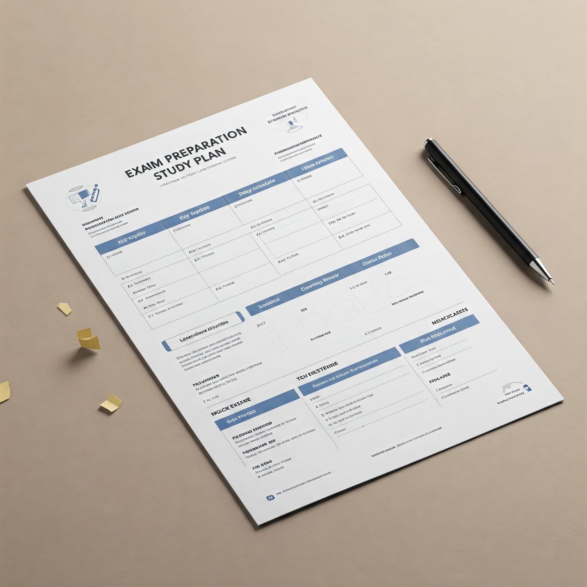 תכנית לימוד למבחנים template preview