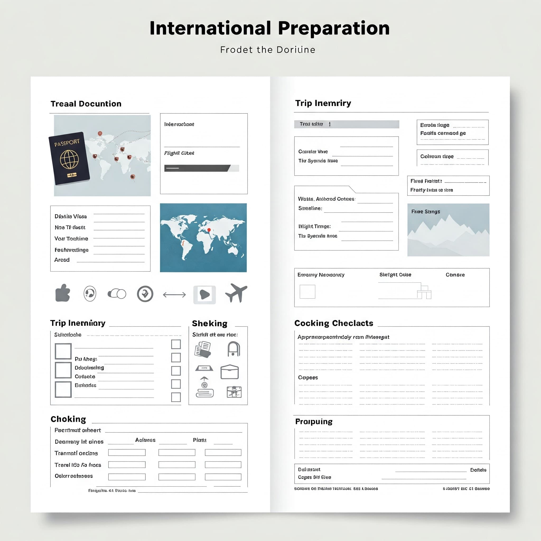הכנות לנסיעה בינלאומית template preview