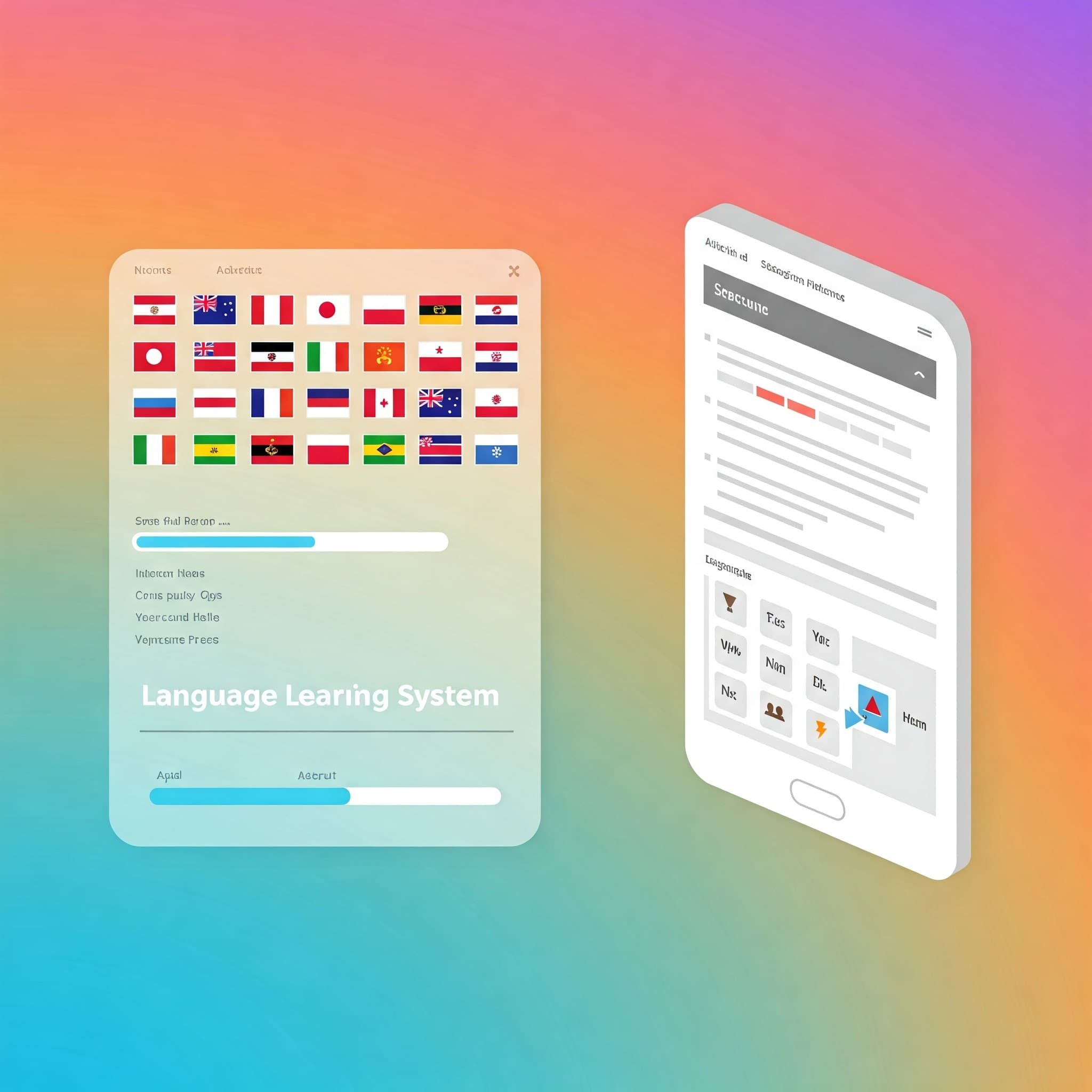 מערכת לימוד שפה template preview