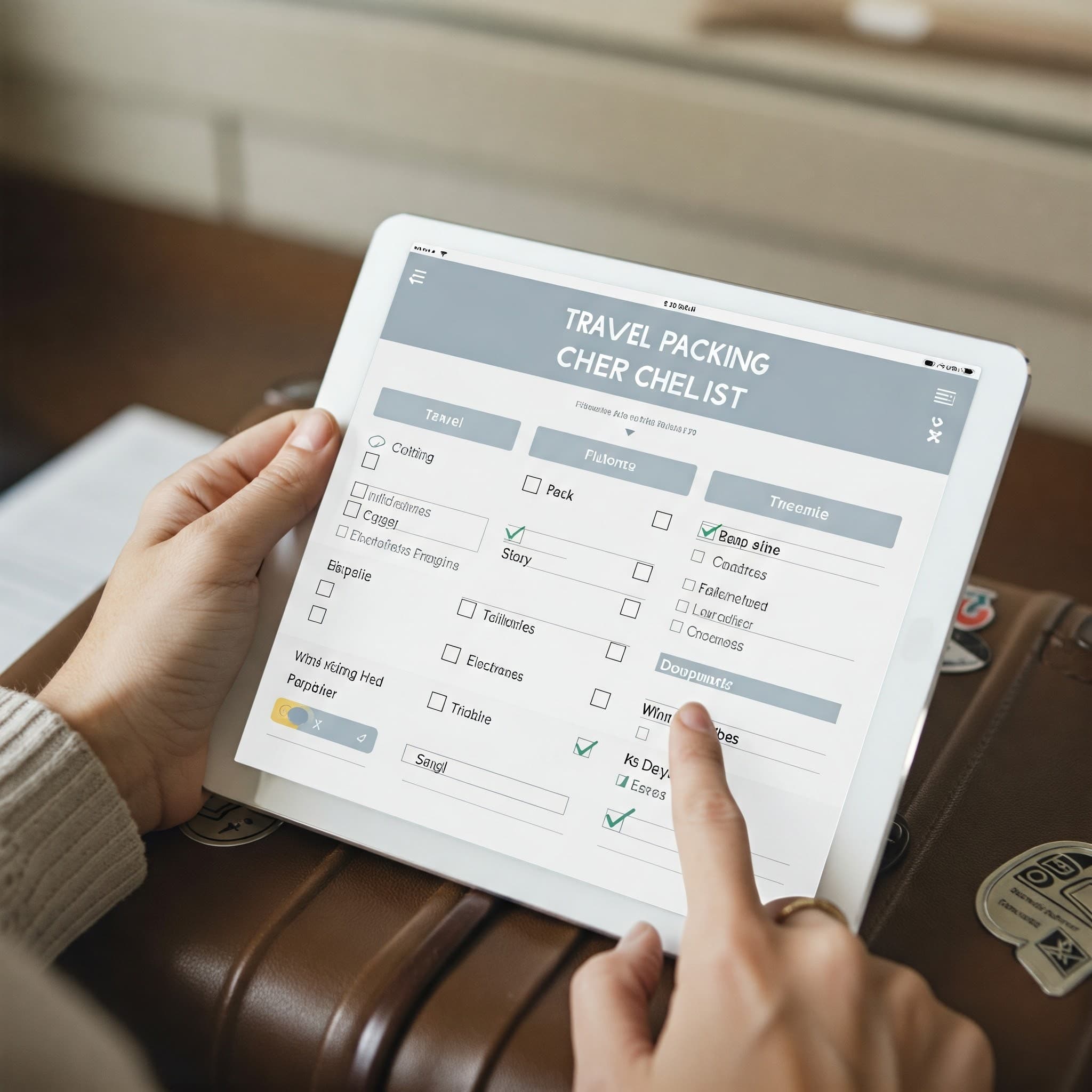 רשימת אריזה לנסיעות template preview