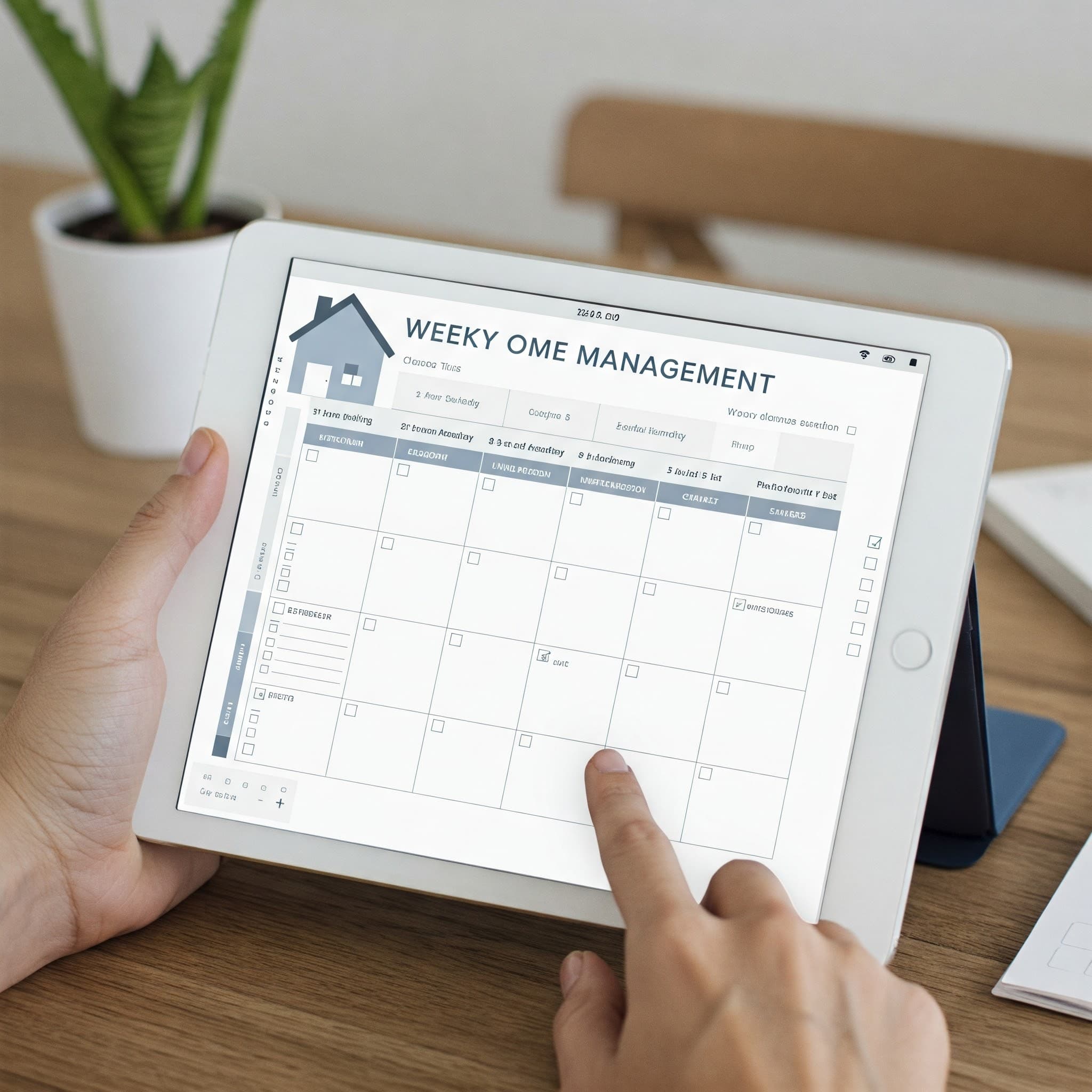 ניהול בית שבועי template preview