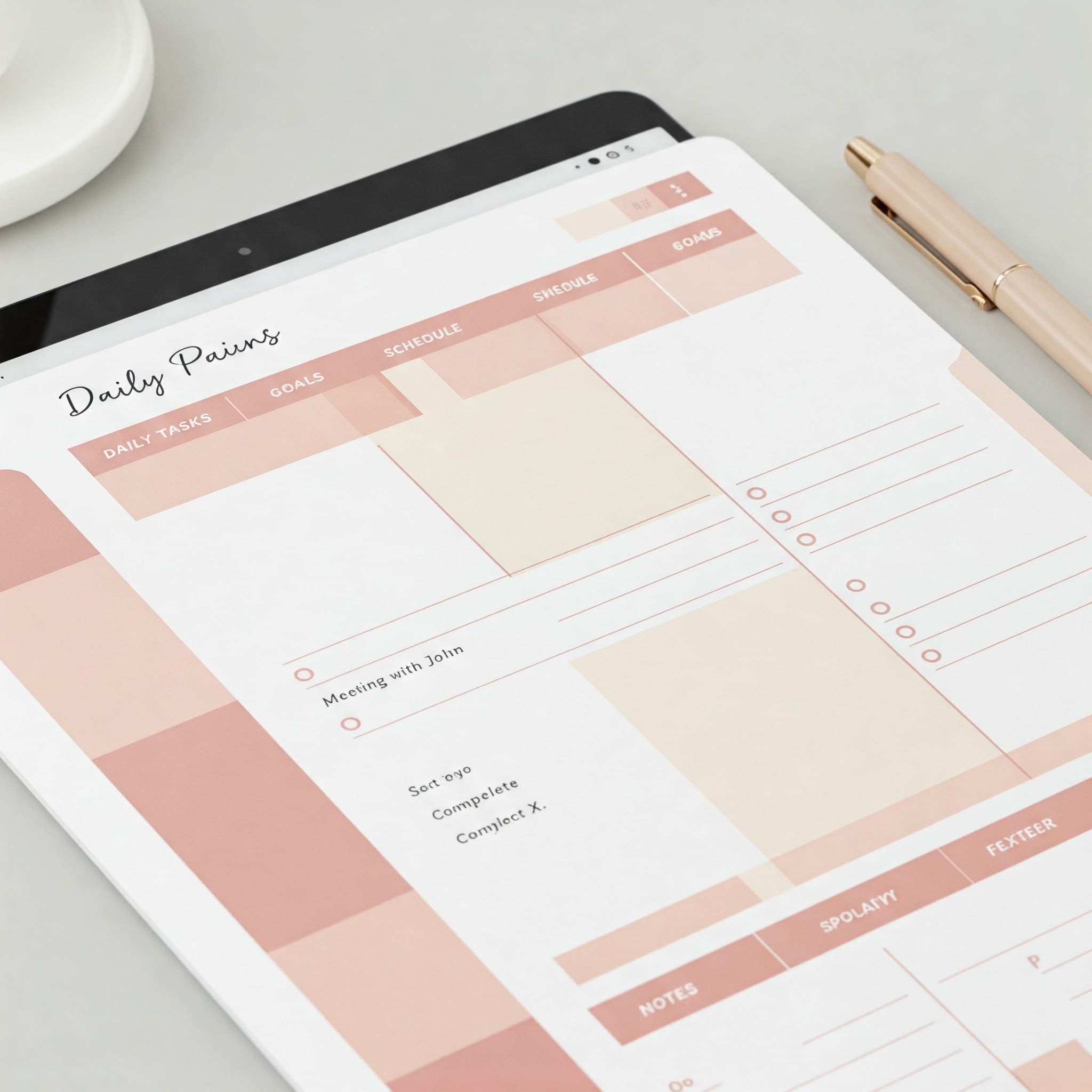 ארגון אישי יומי template preview