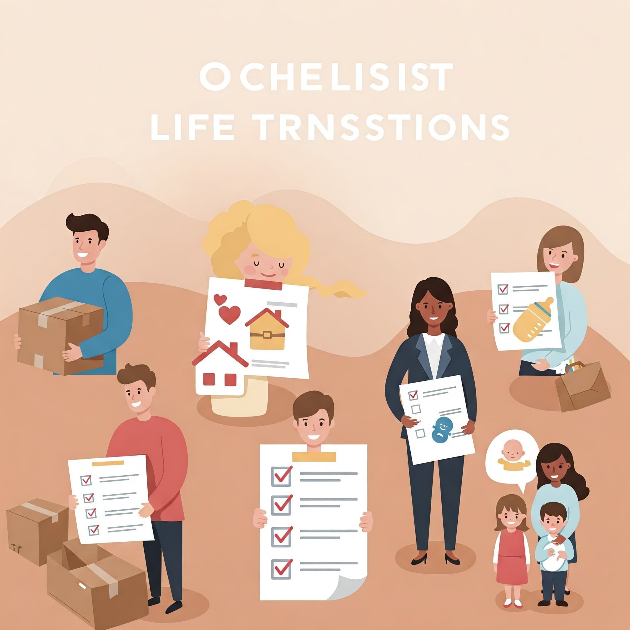 רשימות למעברי חיים: מעבר דירה, עבודה חדשה, תינוק חדש